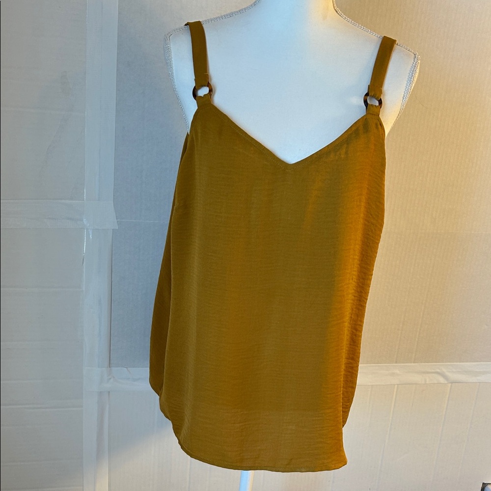 Maurice’s Womens Adjustable Straps Brown Sleeveless Camisole Top Sz L